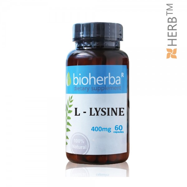 L-Lysine, Bioherba, 60 Capsules, 400mg