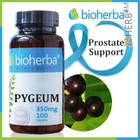 Pygeum (Bark), Pygeum africanum, Bioherba, 100 Capsules, 350 mg in each capsule ( total 35 000 mg )