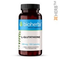 l- glutatione, 100 capsules, bioherba, antioxidant