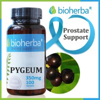 Pygeum (Bark), Pygeum africanum, Bioherba, 100 Capsules, 350 mg in each capsule ( total 35 000 mg )