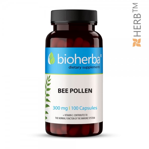 Bioherba, Bienenpollen, 400mg, 100 Kapseln