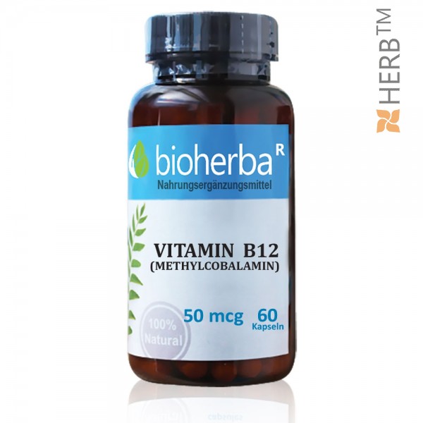 Bioherba, Methylcobalamin, B-12, 60 Kapseln, 50Mcg, VITAMIN B, B12