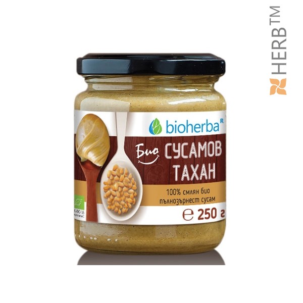 Bioherba Bio Sesam-Tahini 100% Gemahlene Bio Vollkorn-Sesam, 250g