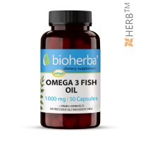 Omega-3-Fischöl, Omega-3-Fischöl, Fischöl, Omega-3-Fettsäuren, Herz-Kreislauf-System, Gelenke, Sehvermögen, Nervengewebe, Nahrungsergänzungsmittel, Kapseln, Bioherba