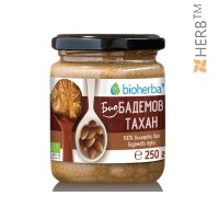 Bioherba Bio Mandel-Tahini 100% Gemahlene Bio-Mandelkrene, 250g