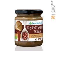 Bioherba Bio Erdnuss-Tahini 100% Gemahlene Nicht Geschälte Bio Kerne, 250g