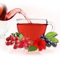 Tee aus Waldkräutern und Früchten, Tafeltee für die Familie