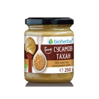 Bioherba Sesam-Tahini 100% Gemahlene Vollkorn-Sesam, 250g