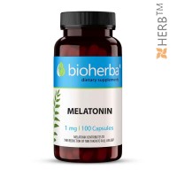 Мелатонин, Bioherba, 1 мг, 100 капсули