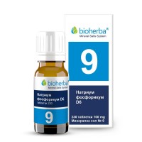 Минеральная соль № 9 Natrium Phosphoricum D6, Натрий фосфорный, таблетки х 230, 100 мг