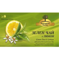 Зеленый чай с лимоном, столовый чай, 20 фильтра