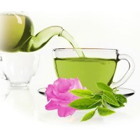 Ceaiul verde si Rose Flowers 