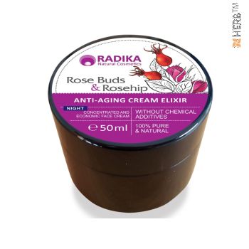 Night Anti-Age cream with Rose Buds and Rosehip, RADIKA, 50 ml