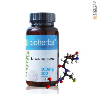 l- glutatione, 100 capsules, bioherba, antioxidant