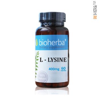 L-Lysine, Bioherba, 60 Capsules, 400mg