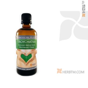 TROYCHATKA Tincture 100 ml - Worm and Parasite Detox, Cleanse, Hulda Clark Recipe by HERB TM