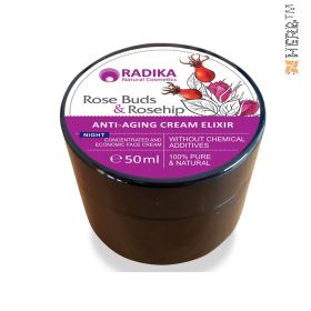 Night Anti-Age cream with Rose Buds and Rosehip, RADIKA, 50 ml