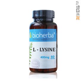 L-Lysine, Bioherba, 60 Capsules, 400mg